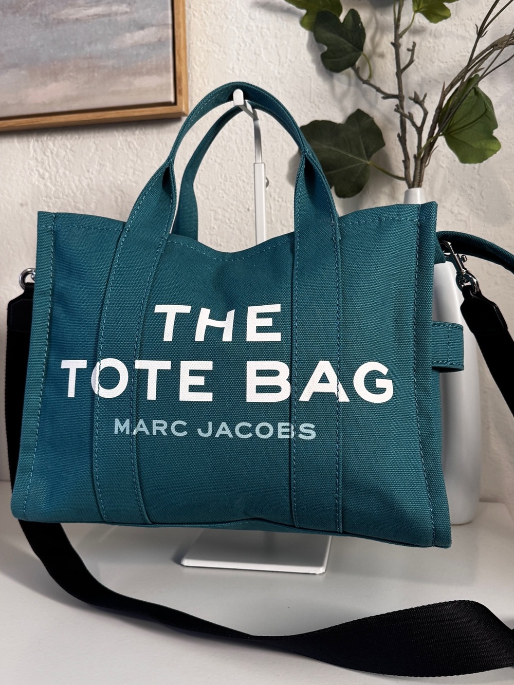 Marc Jacobs Teal Canvas The Tote Bag